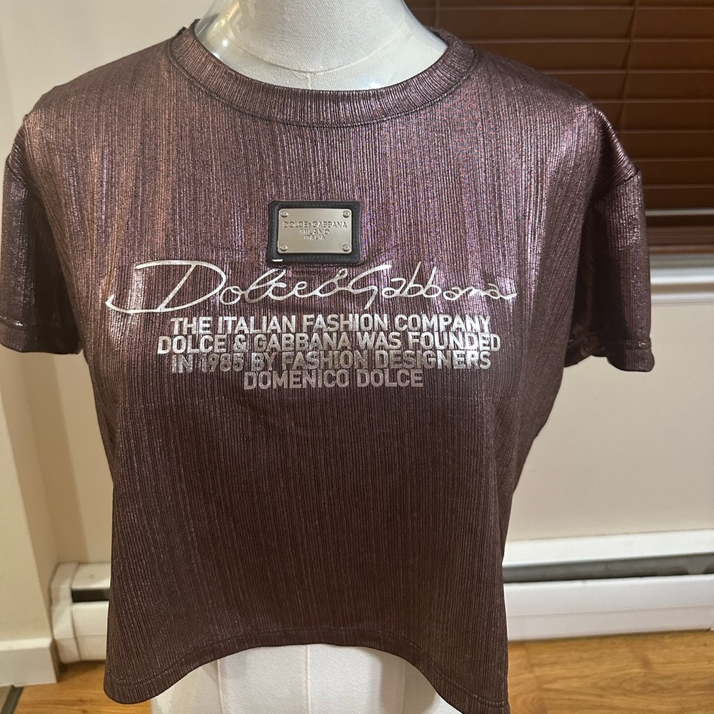 Metallic Brown and Purple T-Shirt